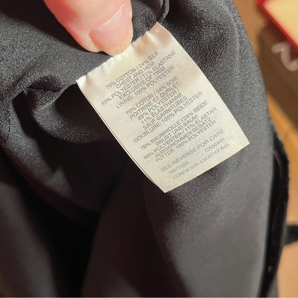 J.CREW LBD fit and flare classic black sleeveless mini dress Cocktail Silk deco